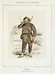 Personages van de Parijse Commune - een Federe uit Menilmontant-Charonne, 1871